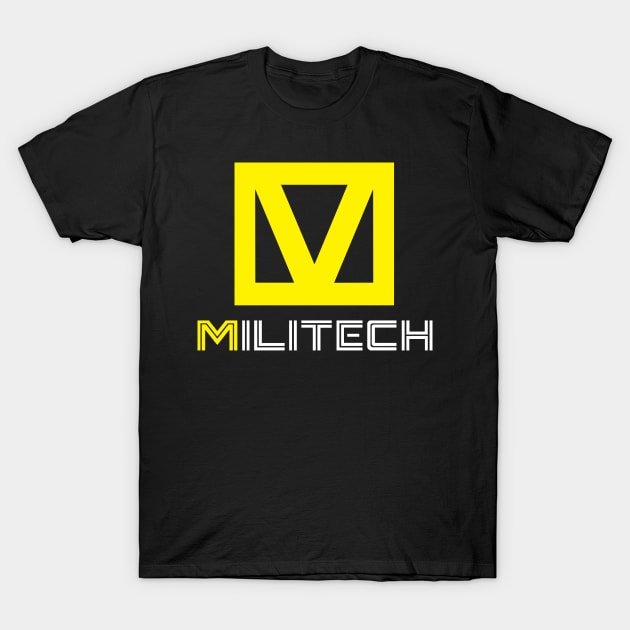 Militech Corp White Logo T-Shirt by Magnetar